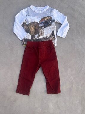 H&M Kids Corduroy Joggers - Burgundy Red
